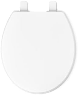 No-Slab Quiet-Close Round Toilet Seat with Grip-Tight Bumpers