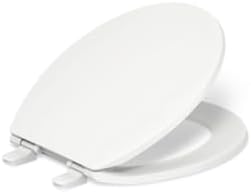 No-Slab Quiet-Close Round Toilet Seat with Grip-Tight Bumpers
