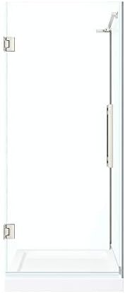 32-inch Frameless Satin Nickel Shower Door