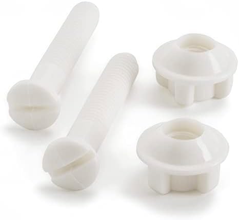 Top Mount Toilet Seat Hinge Bolts White