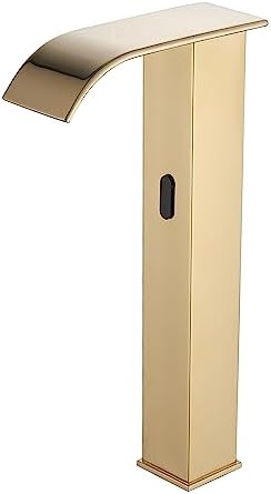 GGStudy Automatic Sensor Polished Gold Touchless Bathroom Faucet