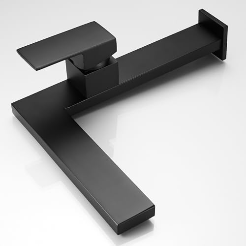 Matte Black Tall Bathroom Sink Faucet Ultra Thin Vessel Faucet