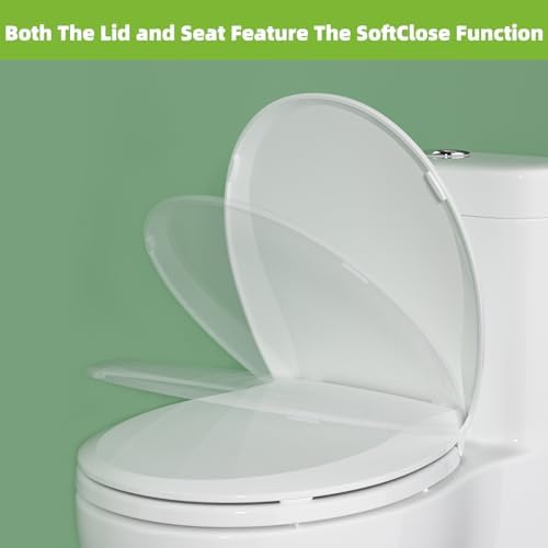 No Slam Round Toilet Seat Cover by Hygie Rinse
