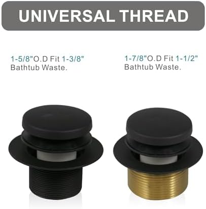 Sturdy bathtub drain conversion kit forBlack Bathtub Drain Tip-To-Go