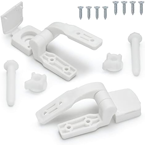 Secure Your Toilet Seat White Plastic Hinge Replacement Set