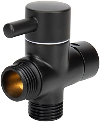 NearMoon Solid Brass G12 Shannon T-Shaped Diverter Valve Matte Black