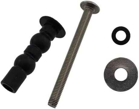 2PCS Black Rubber Expansion Screws for Toilet Seats