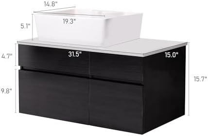 Vexara 315-inch Floating Vanity with Sink