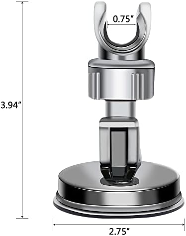 Adjustable Suction Cup Showers Holder Silver-1 Bathroom Bracket