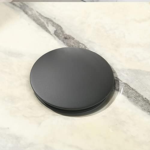 16-inch Black and White Marble Vessel Sink with Faucet Combo