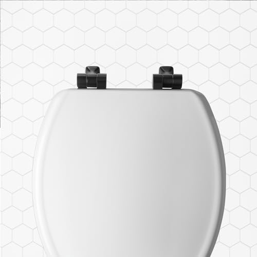 MayfairStylish Matte Black Toilet Seat odor-free secure and easy to install