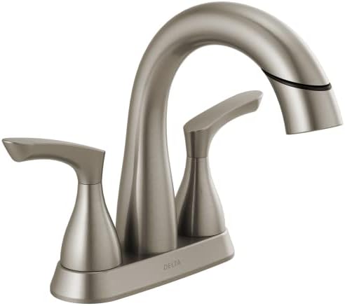 Delta Faucet Broadmoor Pull Down Bathroom Faucet with Magnetic Docking Lifetime Warranty