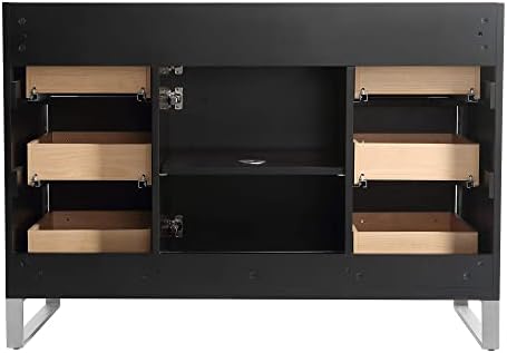 Fine Fixtures Opulence Collection 48x20x33in Bathroom Vanity in Black Matte