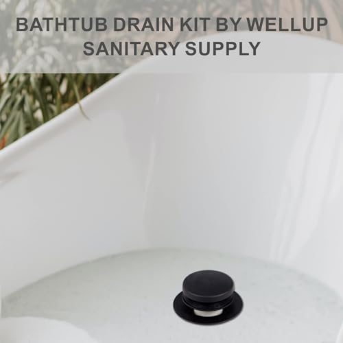 Sturdy Black bathtub drain kit for quick conversions