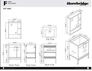 Elegant 24-Inch Bathroom Vanity with Gray Sink