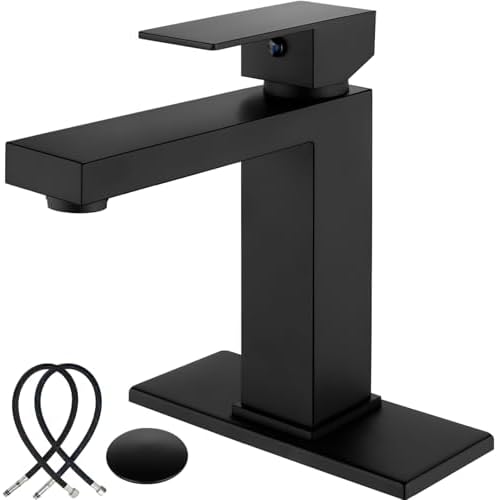Midanya 1-Hole Stainless Steel Touch-On Faucet with Cover Plate