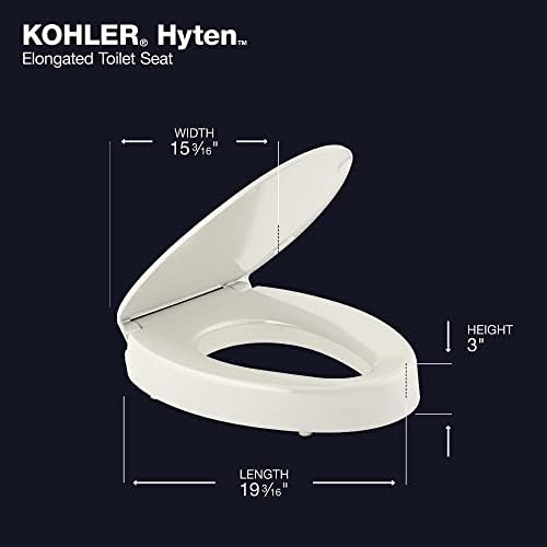 Elegant Elongated Toilet Seat Quiet-Close Raised andlatable Biscuit 3 Seat