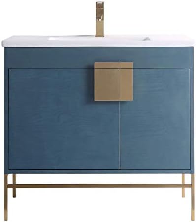 Modern Blue Bathroom Vanity Set