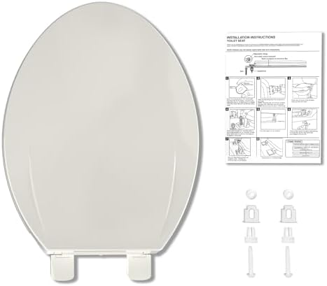 Elongated Toilet Seat Durable Easy to Clean