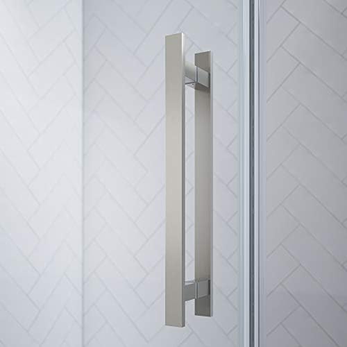 32-inch Frameless Satin Nickel Shower Door