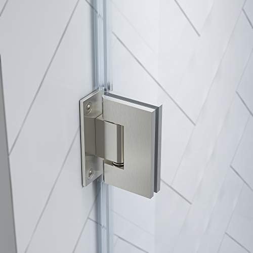 32-inch Frameless Satin Nickel Shower Door