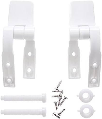 Reusable Toilet Seat Hinges for White Plastic Seats