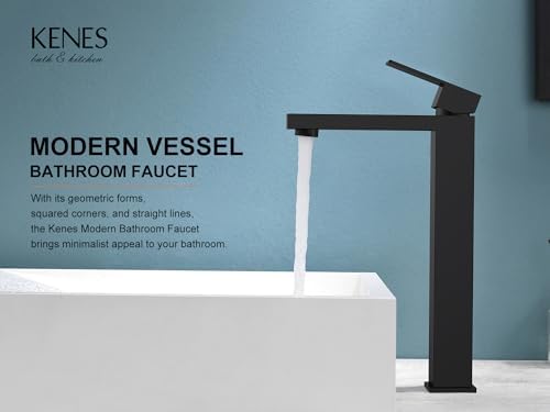 KENES Matte Black Bathroom Faucet