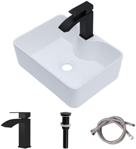Modern White Vessel Sink for Bathroom