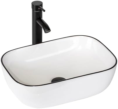 Stylish Above-Counter Vessel Sink with 18x126 Design White