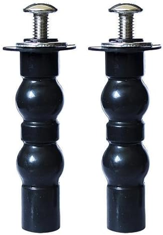 2PCS Black Rubber Expansion Screws for Toilet Seats