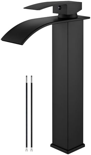 Pure Performance - Airuida Tall Waterfall Faucet Matte Black