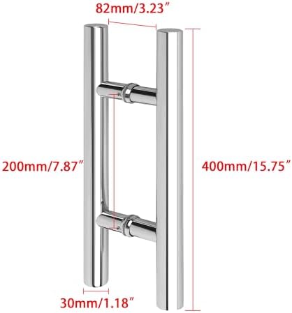 Durable Polished Chrome Shower Door Handle