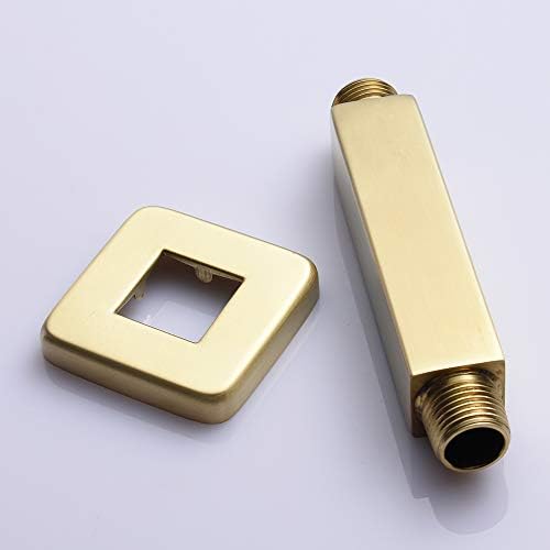 High-Quality Brushed Gold Square Shower Arm