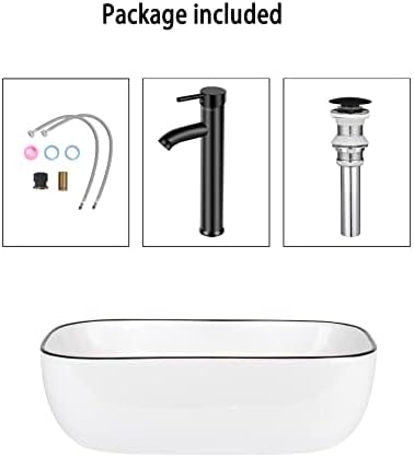 Stylish Above-Counter Vessel Sink with 18x126 Design White