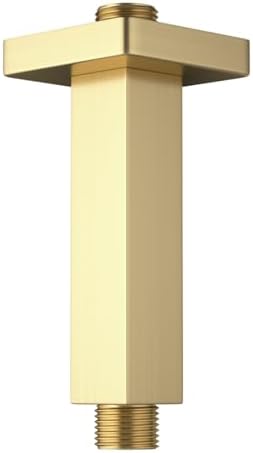 High-Quality Brushed Gold Square Shower Arm