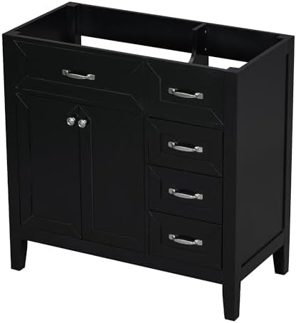 KTATK 36 Toilet Vanity Base Black