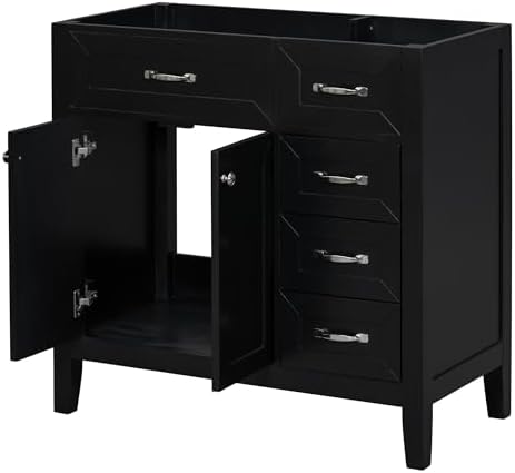 KTATK 36 Toilet Vanity Base Black