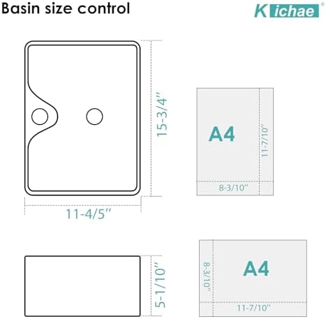 Kichae 16x12 White Bathroom Sink with Faucet Combo