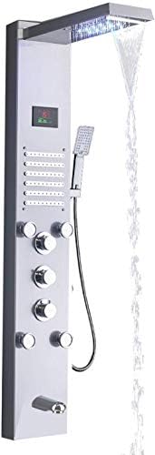 Luxury stainless steel massage shower system for a radiant bathroom experience