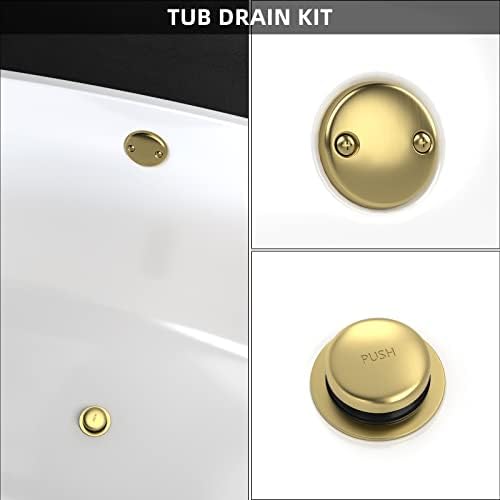 All Metal bathtub drain kit for easy maintenance