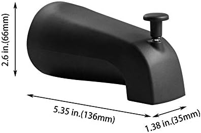 CalcMetal Durable Tub Spout with 4-Part Adapter