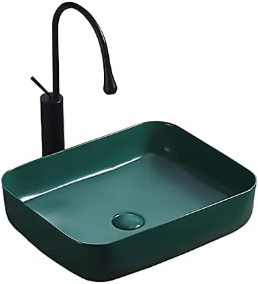 NOVA VESSEL SINK SET Matte Green Durable Above-Counter Sink for Bathroom