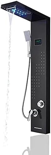 Sprinkling LED Waterfall shower body with massage jets rain-like water effect