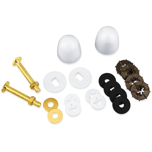 Sliverdew Toilet Floor Bolts Kit - Durable Solid Brass Toilet Fixtures