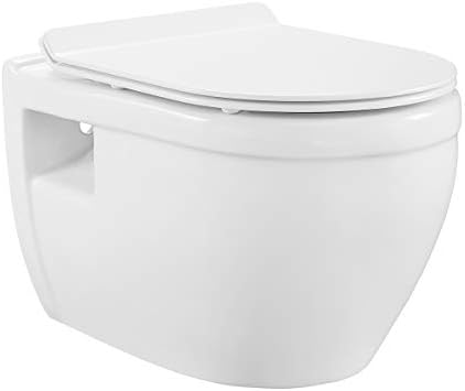 Black Dual Flush Porcelain Toilet Bowl Easy to Install