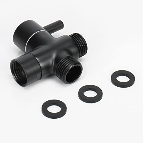 NearMoon Solid Brass G12 Shannon T-Shaped Diverter Valve Matte Black