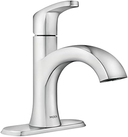 Moen Karis Chrome One-Hole Faucet with Optional Deckplate