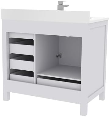 Sleek Bathroom Vanity with Soft-Closed Drawers for Efficient Storage