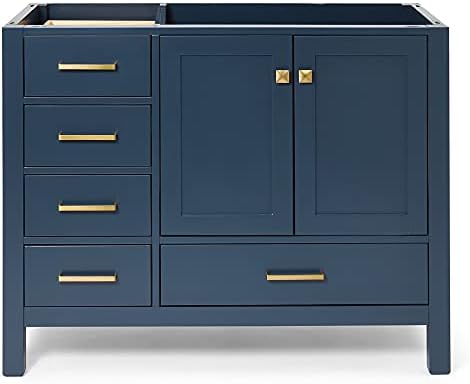 Elegantly Modern 42 Midnight Blue Vanity Base Cabinet