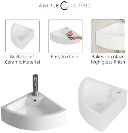 AmpleCharmic Wall Mount Vessel Sink